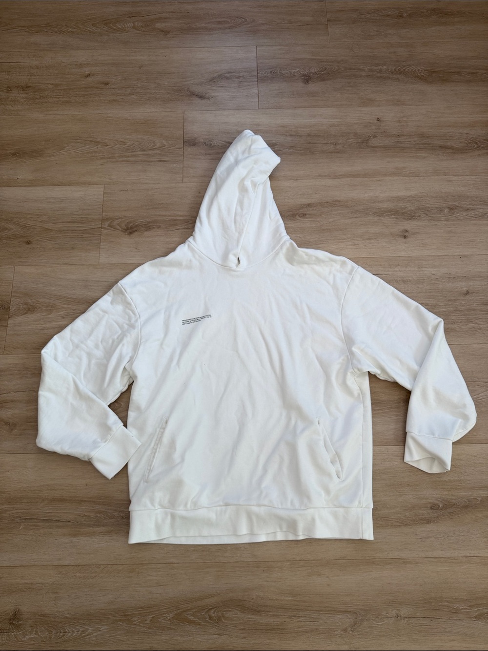 Pangaia White Hooded Pullover Sweatshirt